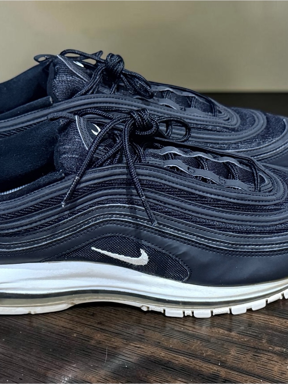 Nike Retro Oreo Air Max 97 Black White Sneakers Men's 15 Shoe 921826-001